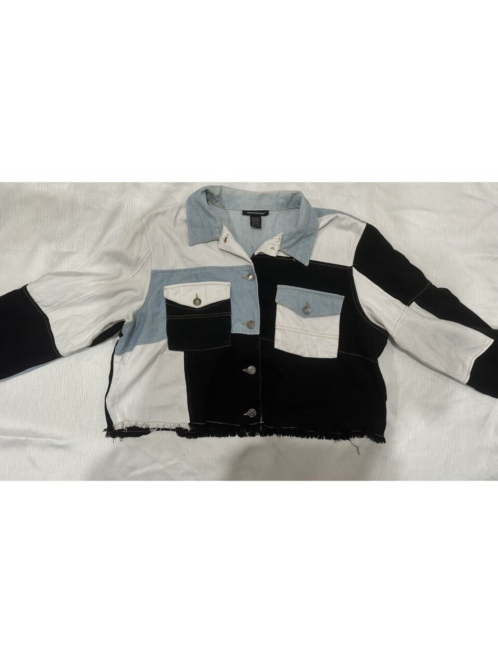 Ashley Stewart Colorblock Denim Jacket 22/24